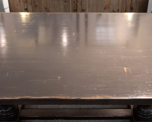 Arhaus Distressed Double Pedestal Dining Table