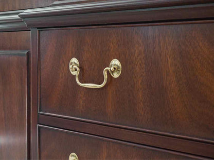 Henkel Harris Banded Mahogany Breakfront