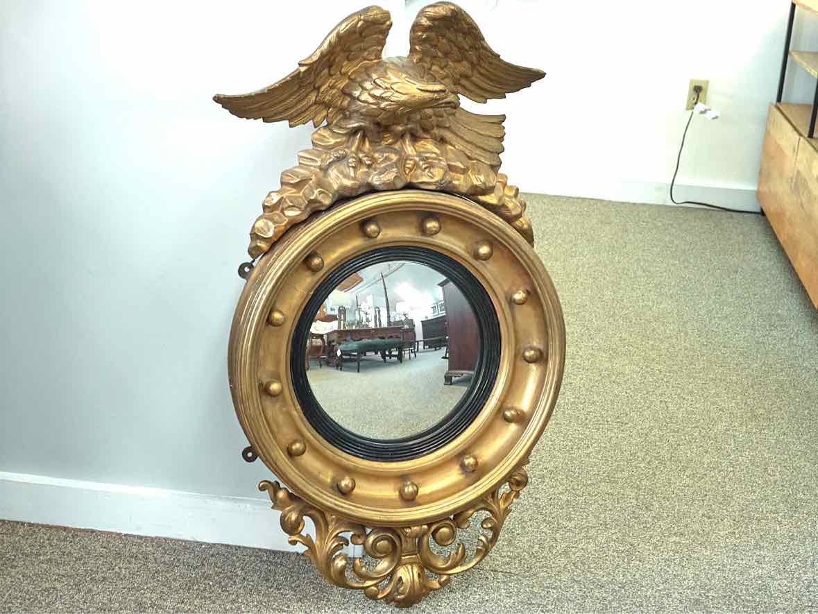 Antique Federal Convex Eagle Mirror