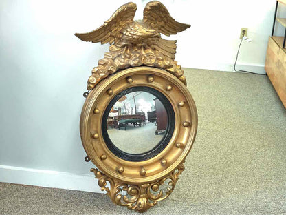 Antique Federal Convex Eagle Mirror
