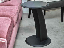 Black Finish Round Contemporary Accent Table