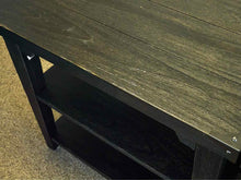 Pair of Weathered Black Side Tables