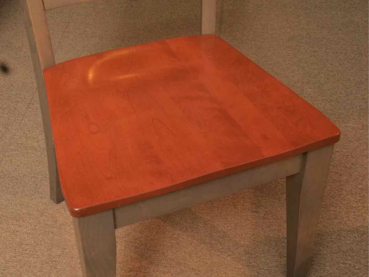 Set of 6 Canadel Slat Back Dining Chairs in Pecan Wash Finish