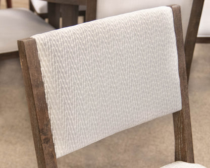 Bernhardt Set Of 6 Textured Grey Upholstered Fabric Dining Chairs