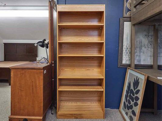Oak Bookcase with 5 Shelves