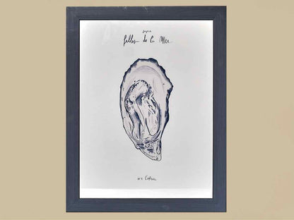 'Filles De La Mer I' Navy Finish Frame Print
