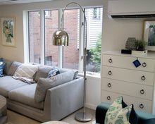 Arc Floor Lamp with Metal Shade in Polished Nickel