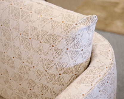 Pair of Vanguard Upholstered Swivel Chairs