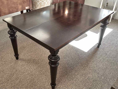 Espresso Finish Dining Table W/ Turned Legs