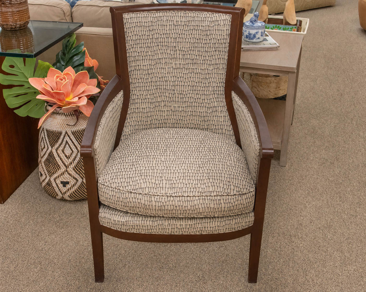 Hickory Chair Mahogany Framed Accent Chair