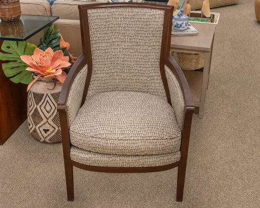 Hickory Chair Mahogany Framed Accent Chair