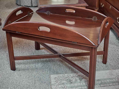 Dark Cherry Butler's Drop Leaf Cocktail Table