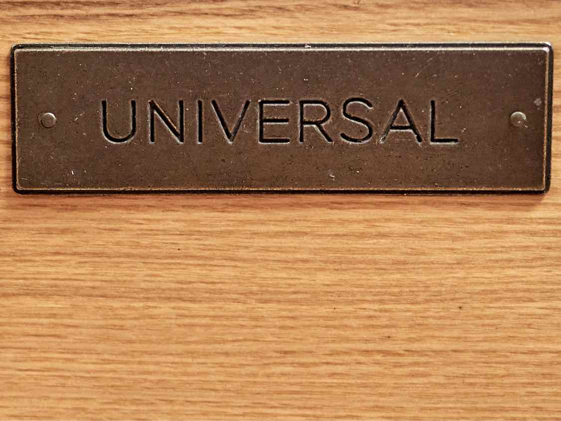 Pair of Universal Black Nightstands W/ Stone Tops
