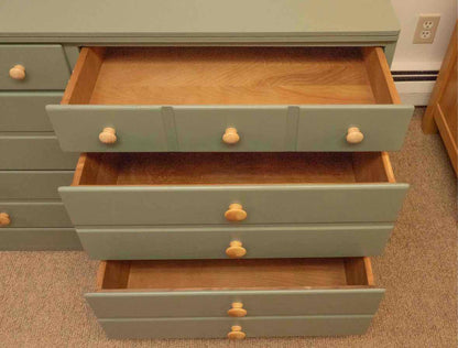 Eucalyptus Green Finish 6 Drawer Dresser