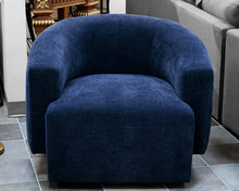 Leggett & Platt Blue Upholstered Swivel Accent Chair
