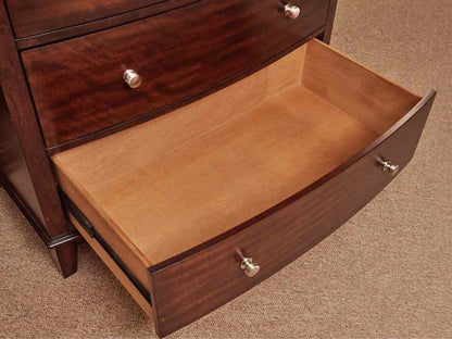 Ribboned Mahogany 5 Drawer Chest