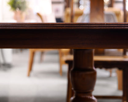 Baker Mahogany Double Pedestal Banded Dining Table