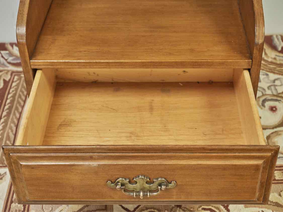 Maple 1 Drawer & Open Storage Nightstand