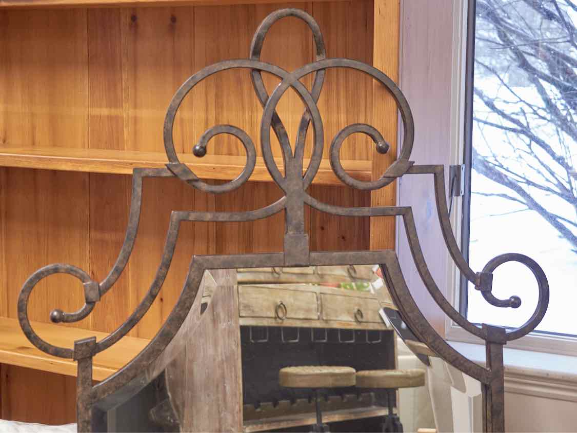 Forged Iron Beveled Glass Mirror