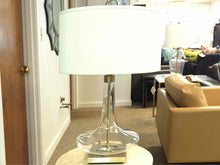 Clear & Brass Table Lamp