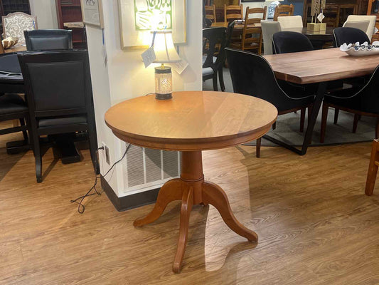 Round Cherry Pedestal Dining Table