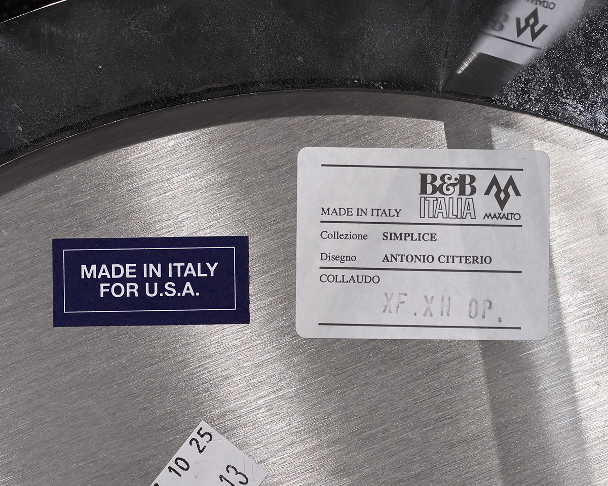 B&B Itailia Chrome Round Accent Table