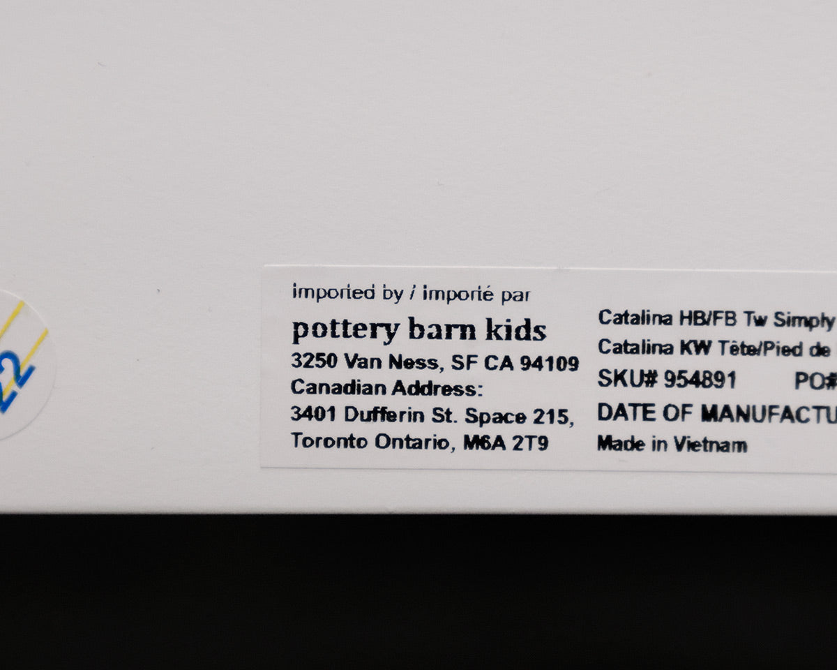 Pottery Barn Kids White Panneled Twin Trundle Bed