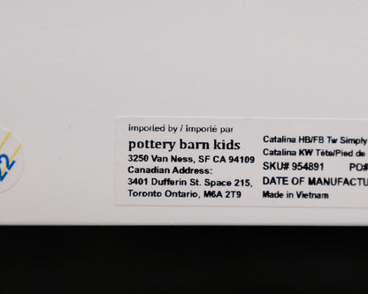Pottery Barn Kids White Panneled Twin Trundle Bed