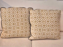 Pair of Yellow & Ivory Contemporary Accent Pillows