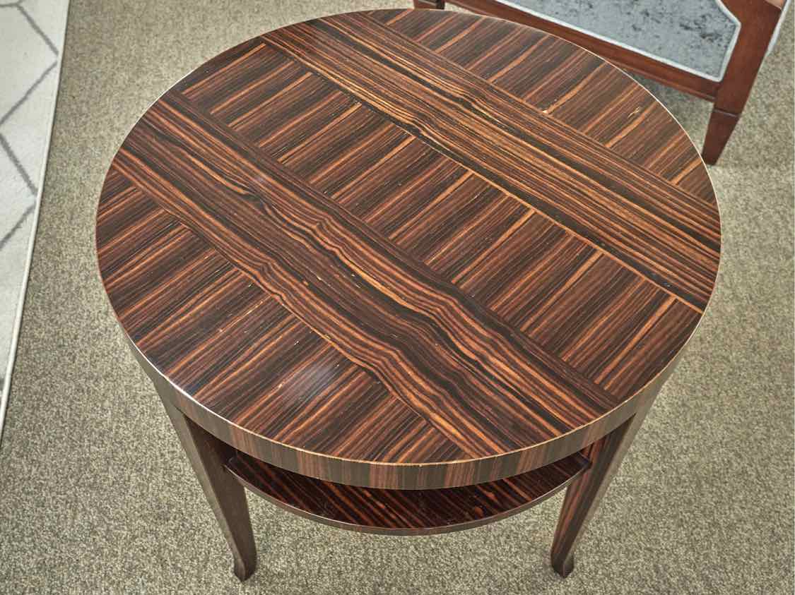 John Widdicomb Zebra Wood Side Table
