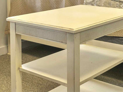 Ethan Allen 'Swedish Home' Cream Two Shelf Nightstand