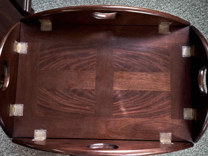 Mahognay Bulter's Lift Tray Cocktail Table with Fold Down Sides