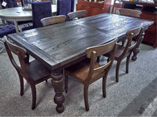 RH 19th C. Oak Baluster Dining Table & Set of 6 English Schoolhouse Side Chairs