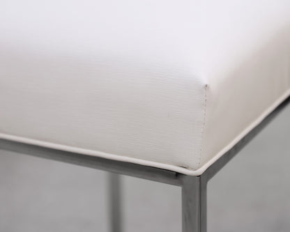 Set of 4 Mitchell Gold + Bob Williams White Counter Stools