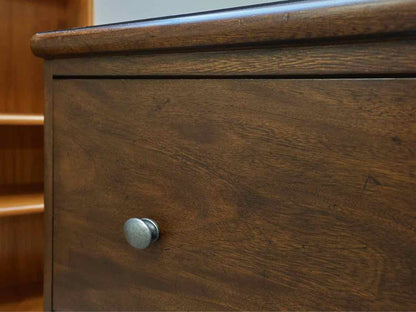 File Cabinet with Walnut Finish Stain with 2 Lateral File Drawers