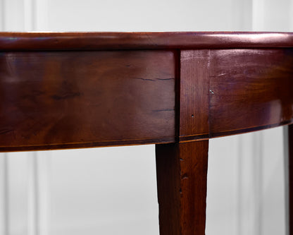 Set of Two Mahogany Demilune Tables