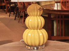 Yellow Gold Ceramic Table Lamp With Shade