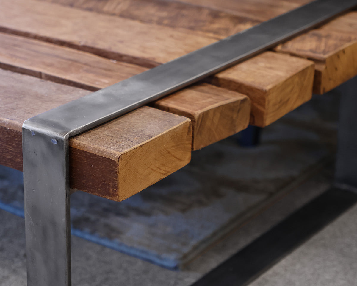 Rustic Wooden Slab Coffee Table