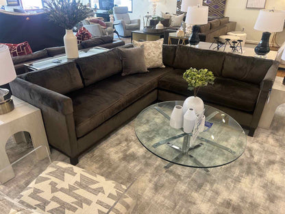 MG+BW Grey Microsuede Sectional