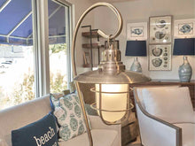 Brass Nautical Lantern Floor Lamp