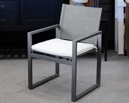 Set of 6 Restoration Hardware Aegean Aluminum Mesh Outdoor Dining Chairs