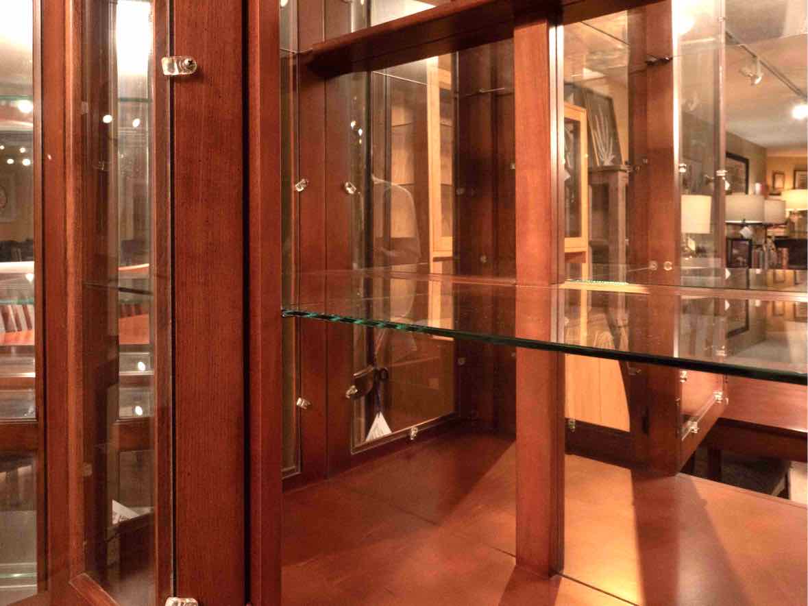 Birch Dome Top 2 piece China Cabinet with Glass Shelves