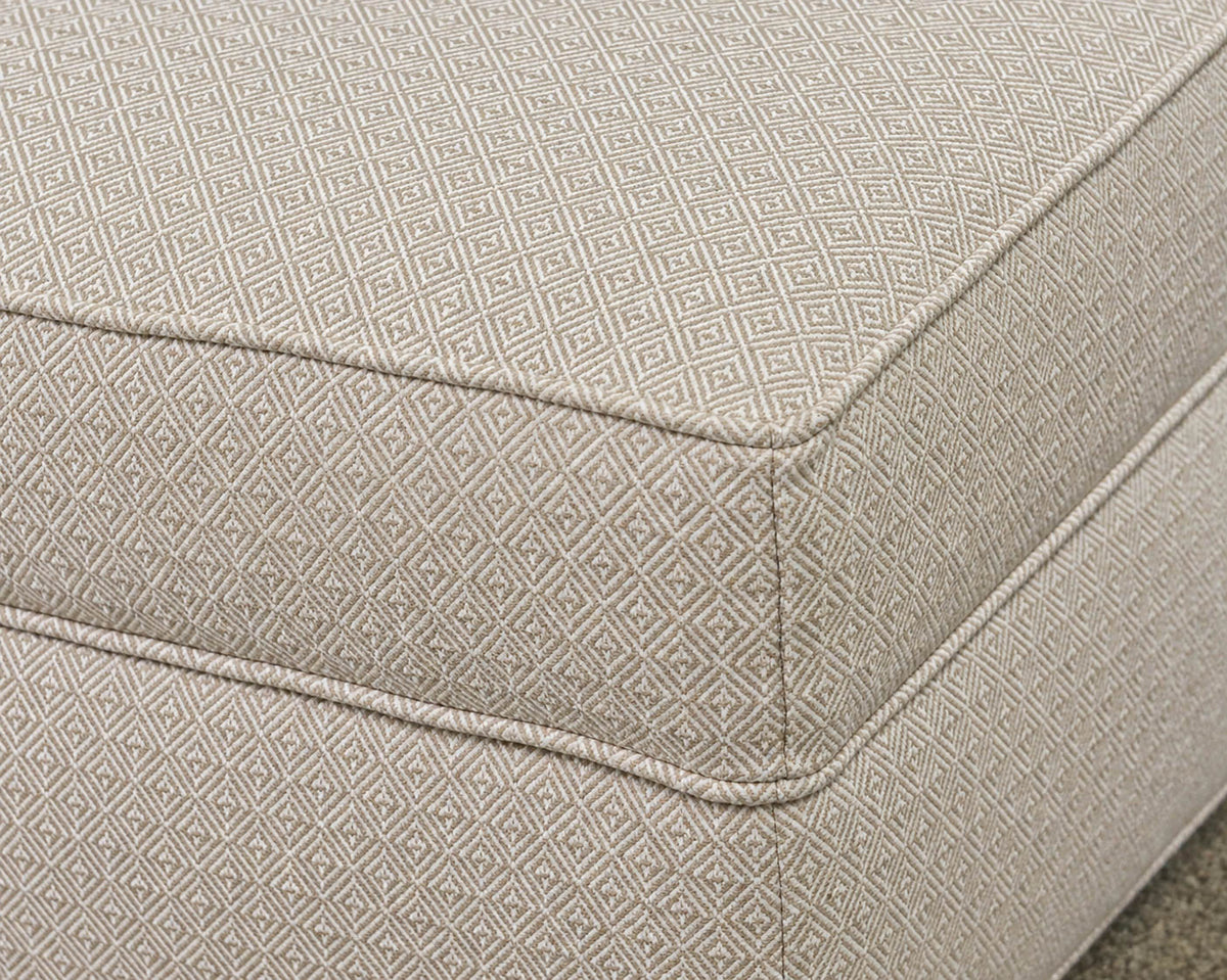 Rowe (2) Armchairs & Ottomon Set in Modern Beige and White