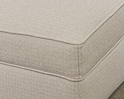 Rowe (2) Armchairs & Ottomon Set in Modern Beige and White