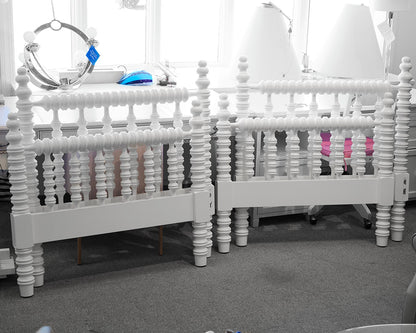 Pair of The Beautiful Bed Company Bobbin and Spindle Twin Beds