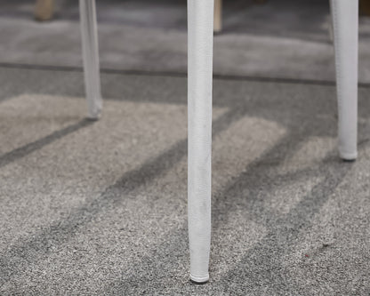 Set of 6 Bonaldo Filly White Leather Dining Chairs