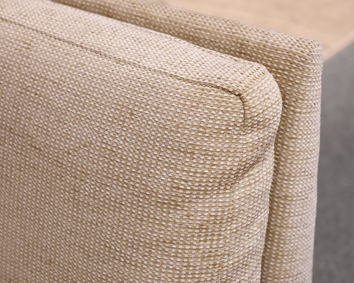 Armless Chair and Ottoman in Oatmeal