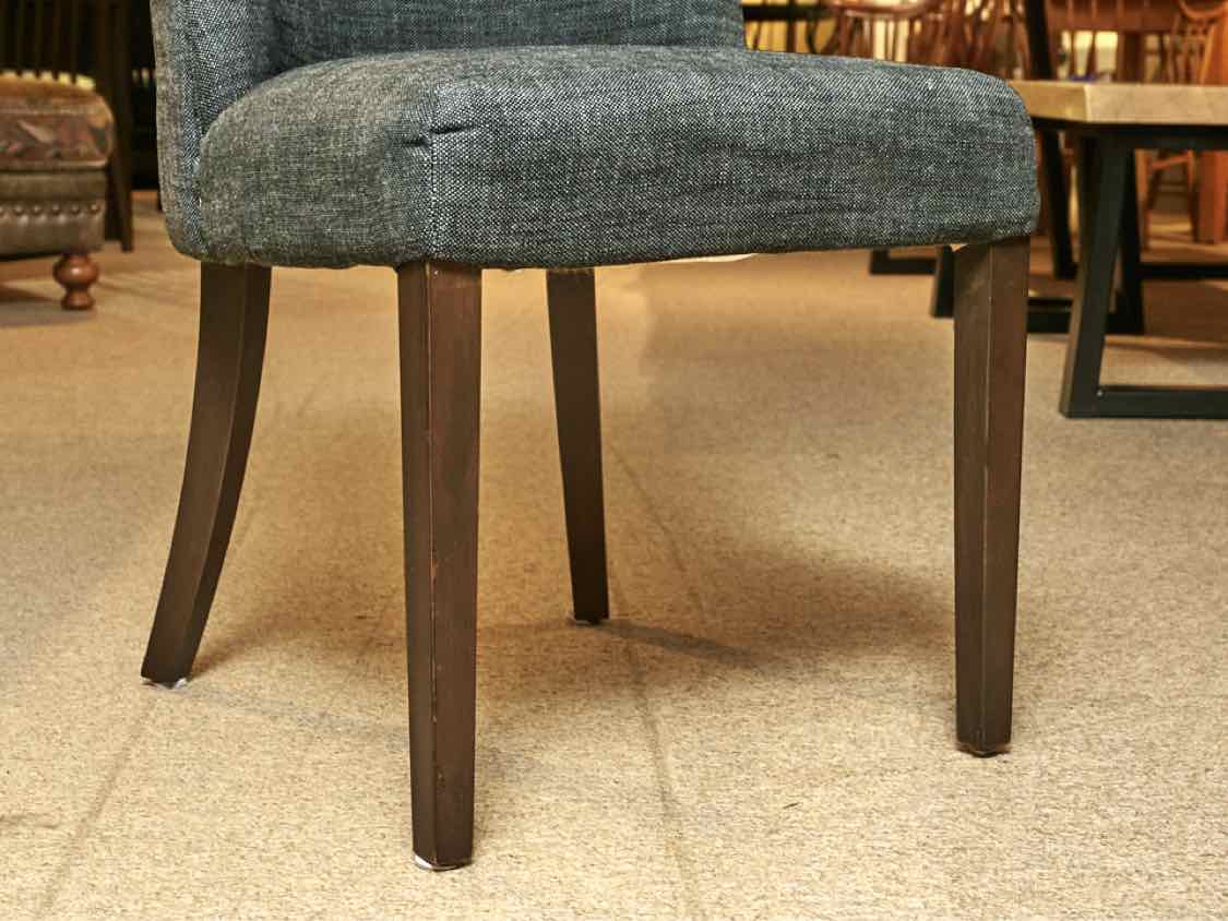 Set of 6 RH Graphite Grey Upholstered Side Dining Chairs