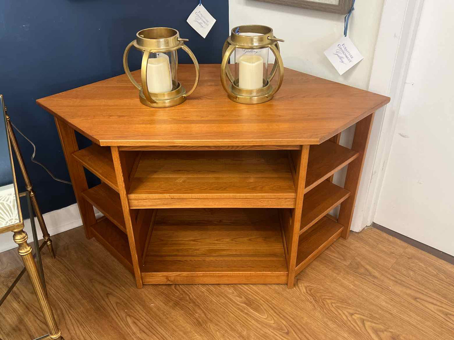 LLBean Oak Corner Shelf