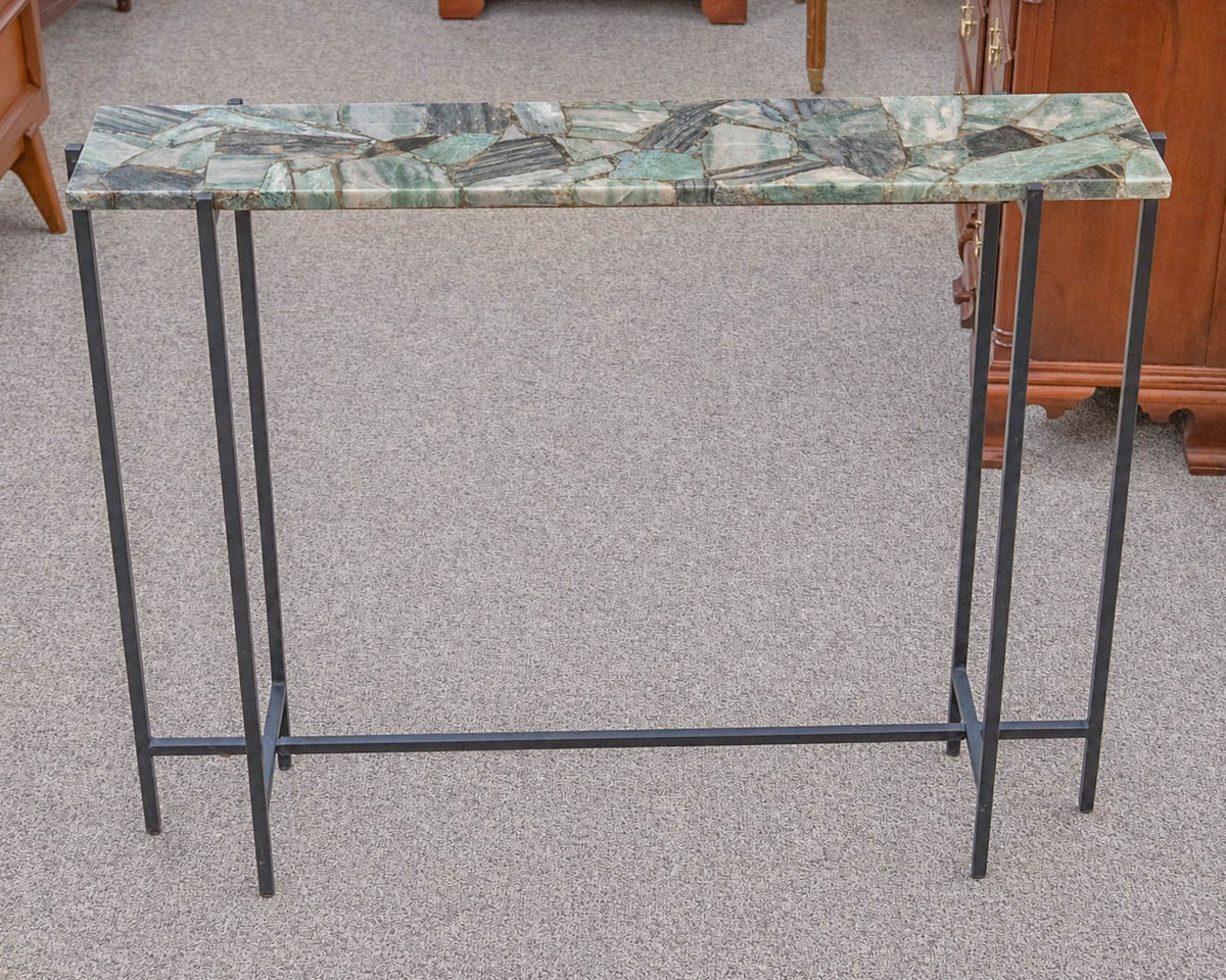 Jade Green Marble Top Console